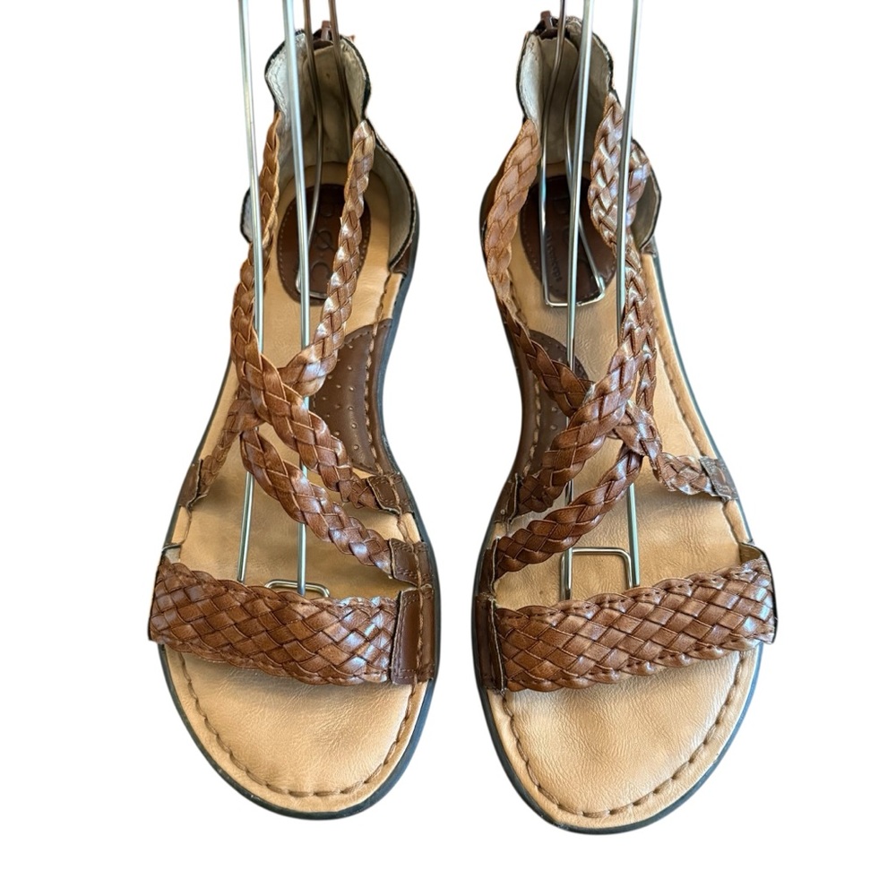 b.o.c. by Born Braided Faux Leather Sandals – Brown – Size 8